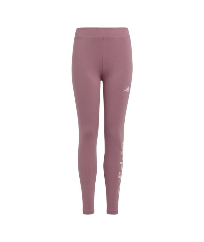 Collants adidas Fille Essentials Logo linéaire en coton rose