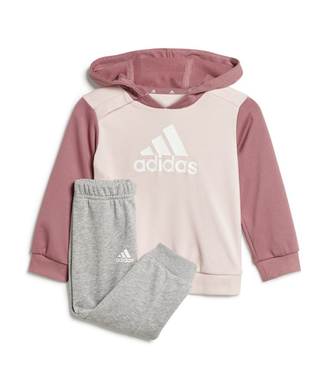 Conjunto adidas Essentials Colorblock Infantil Rosa