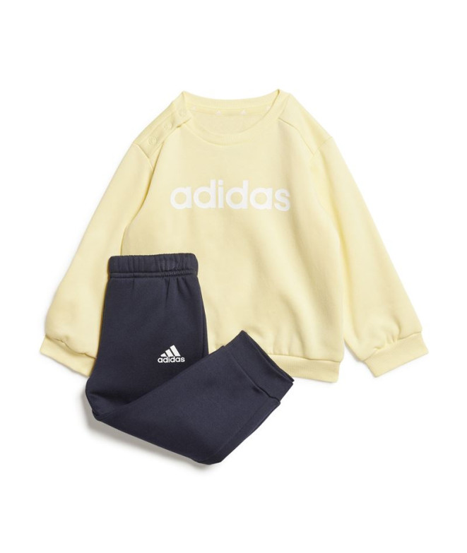 Conjunto adidas French Terry Infantil Essentials Lineage Yellow