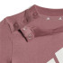 Conjunto adidas Infantil Logótipo de algodão orgânico Essentials e cor-de-rosa