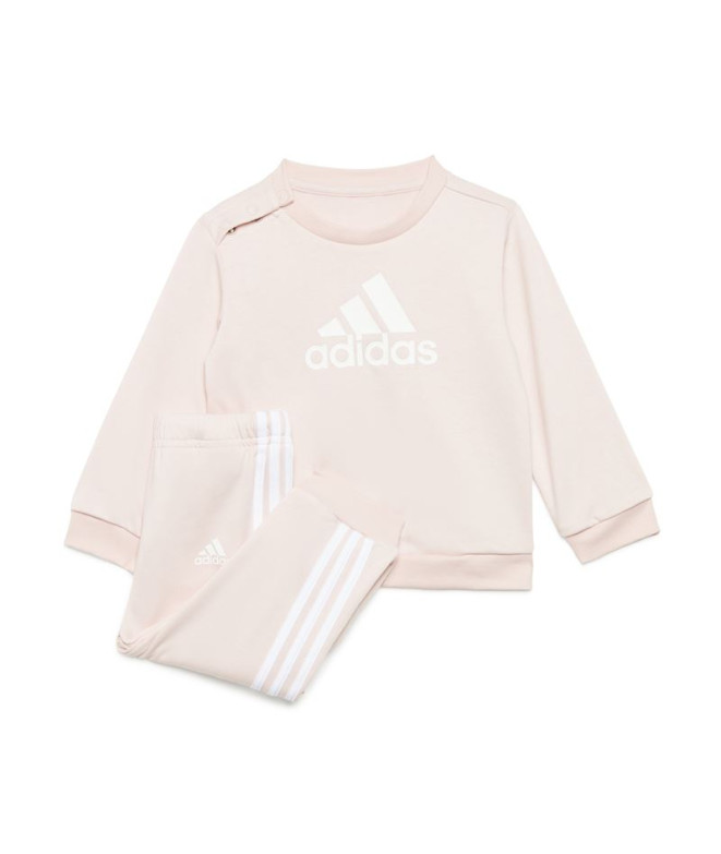 Conjunto adidas Bos Logo Jogger French Terry Infantil Rosa