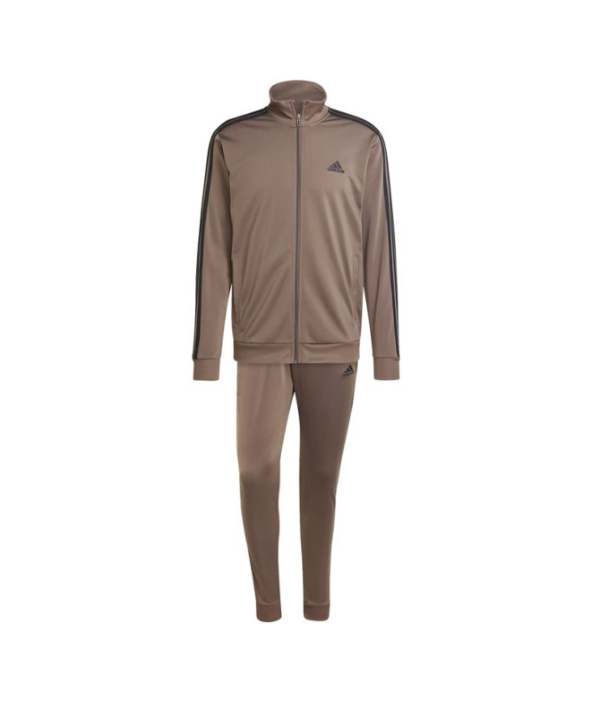 Chándal adidas Sportswear Basic 3 Bandas Tricot Hombre Marrón