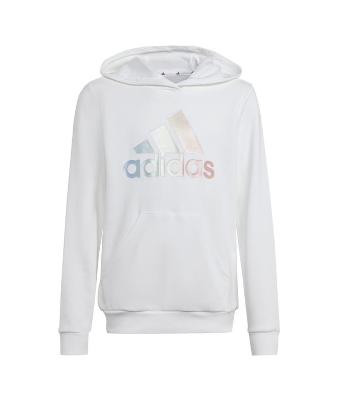 Moletom adidas Infantil Moletom com capuz estampado metálico Branco