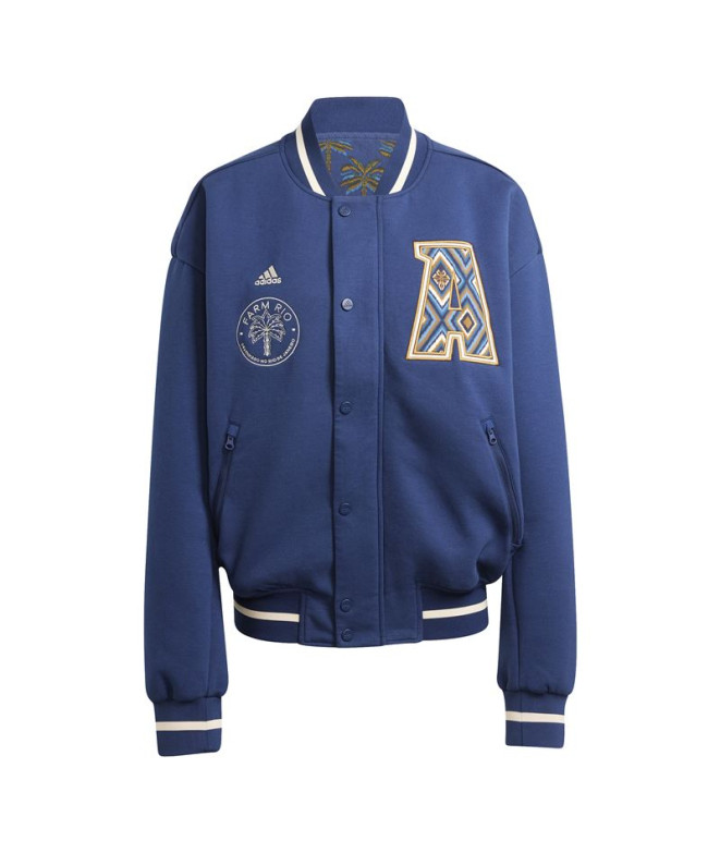 Fitness Femme X adidas Farm Varsity Jacket Bleu marine