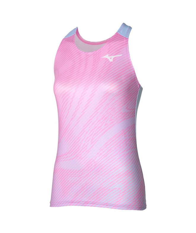 Camiseta Pádel Mizuno Mulher por Charge Printed Pink