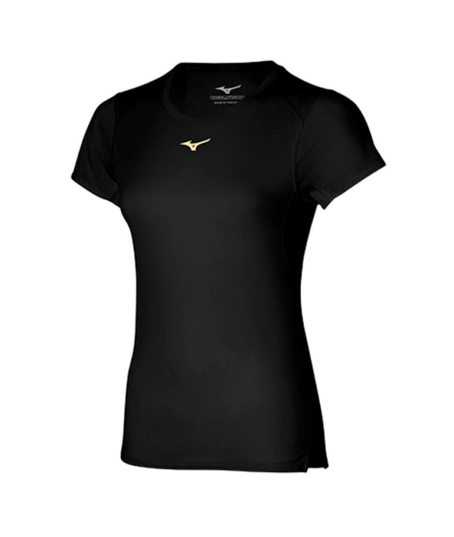 Camiseta Running Mizuno Mulher de Dryaeroflow Preto