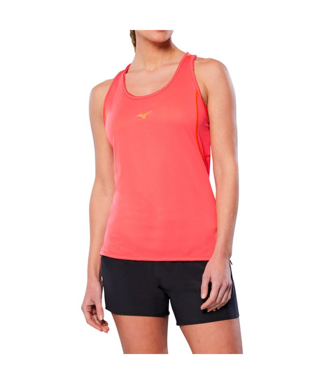 Camiseta Running Mizuno Mulher de Dryaeroflow Red