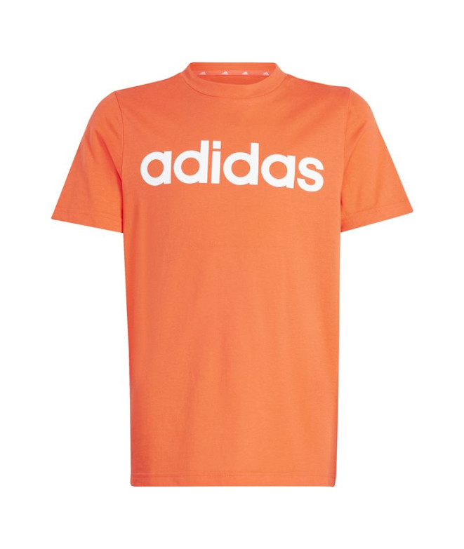 T-shirt adidas Enfant Essentials Logo linéaire en coton Rouge