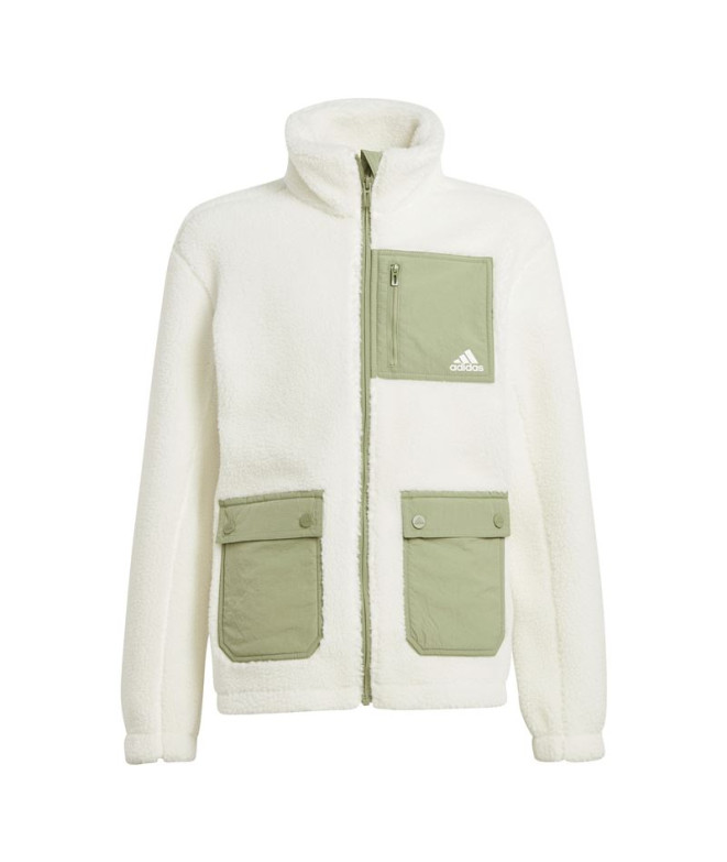 Chaqueta adidas Sherpa Infantil Blanco