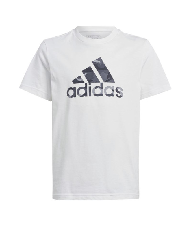 Camiseta adidas Infantil Camo Graphic Branco