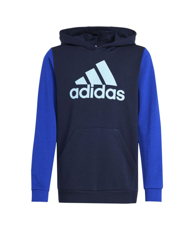 Moletom adidas Infantil Essentials Big Logo Colorblock Azul