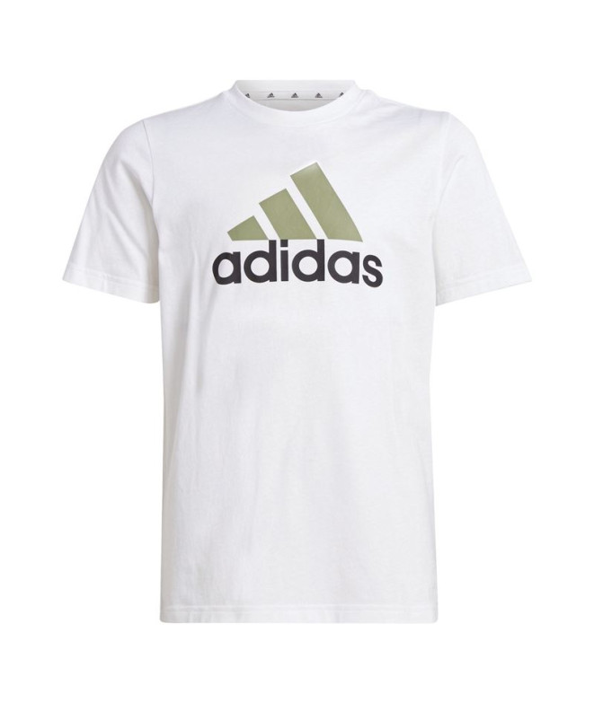Camiseta adidas Essentials 2 Colored Big Logo Cotton Infantil Blanco