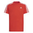 Camiseta adidas Essentials 3 Bandas Cotton Infantil Rojo