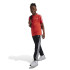 Camiseta adidas Essentials 3 Bandas Cotton Infantil Rojo