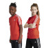 Camiseta adidas Essentials 3 Bandas Cotton Infantil Rojo