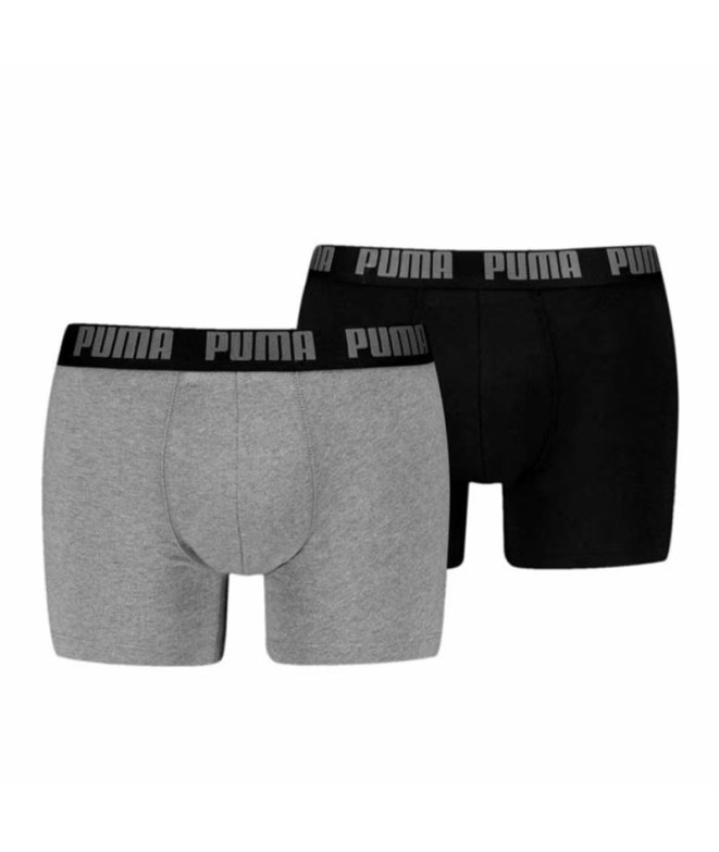 Cuecas Homem de Puma Everyday Basic 2P Preto/Cinza