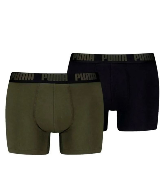 Cuecas Homem de Puma Everyday Basic 2P Verde/Preto