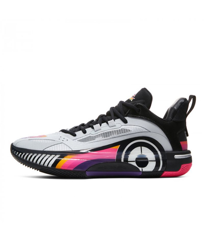Zapatillas de Baloncesto Peak Flash 5 Hombre Gris/Rosa