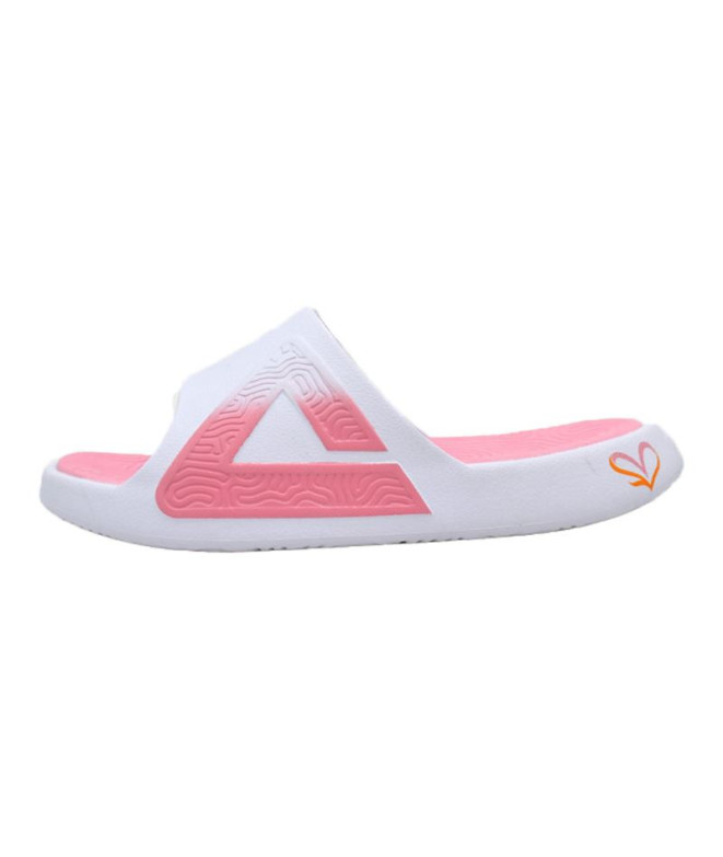 Chanclas de Baloncesto Peak Taichi Slippers Hombre Blanco/Rosa