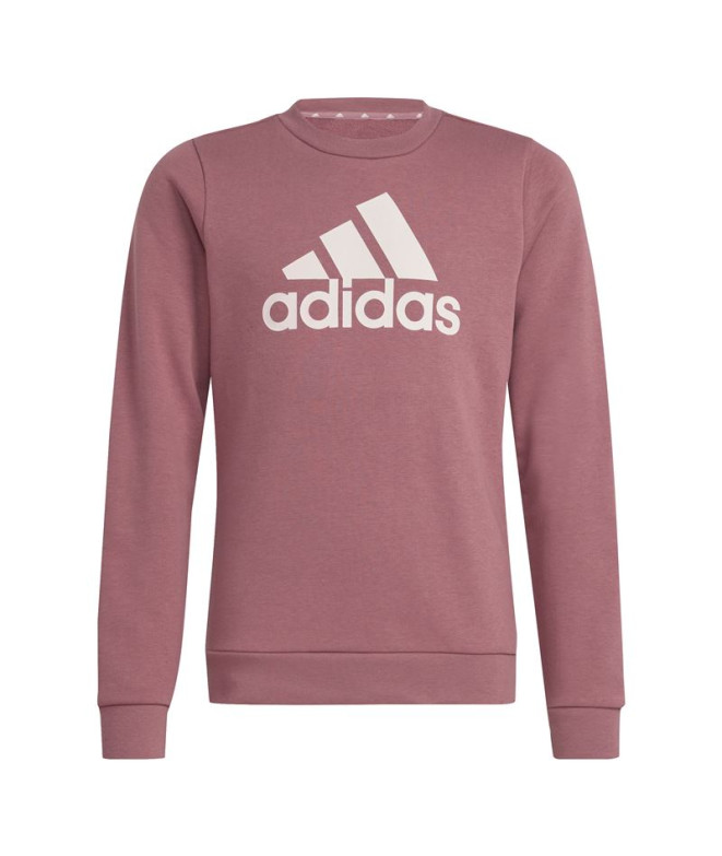 Moletom adidas Menina Essentials Big Logo Algodão Rosa