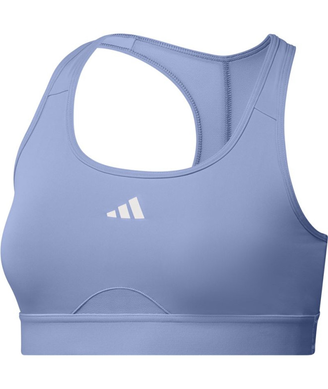 Sujetador Deportivo de Fitness adidas Powerreact Training Mujer Azul