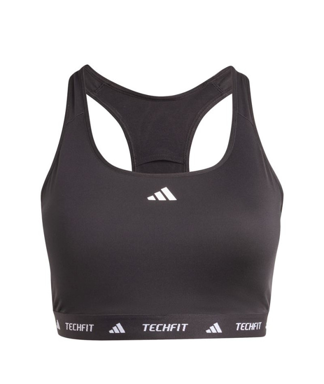 Sujetador Deportivo de Fitness adidas Techfit Plus Size Mujer Negro