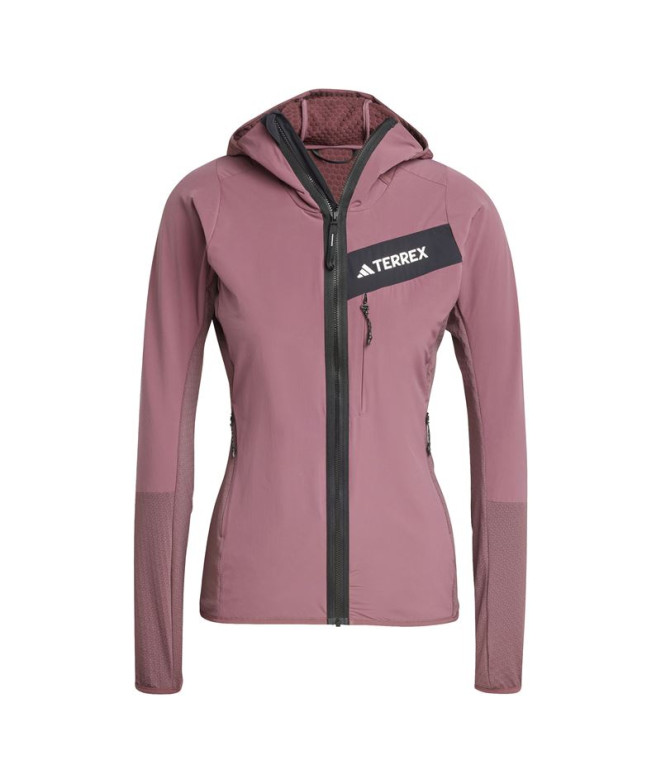 Veste Montagne adidas Femme par Terrex Techrock Wind Garnet