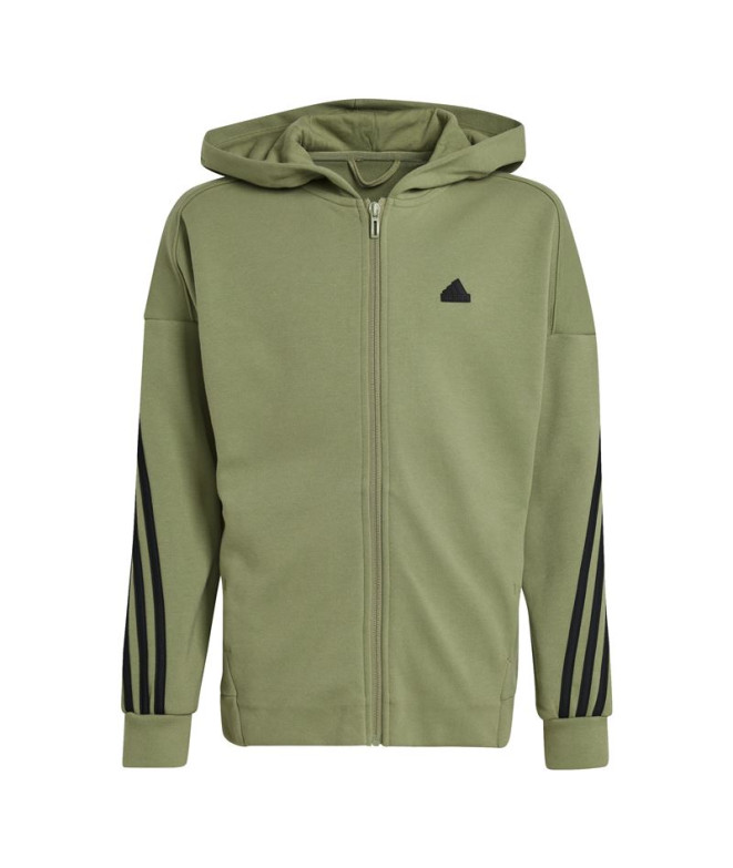 Chaqueta adidas Future Icons 3 Bandas Full Zip Infantil Verde