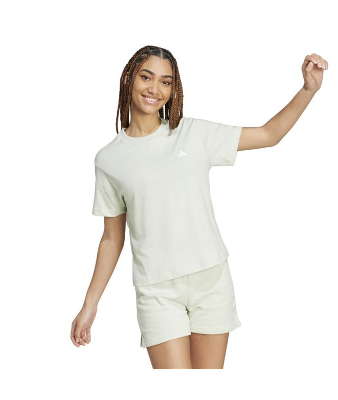 T-shirt adidas Femme Essentials Small Logo Green