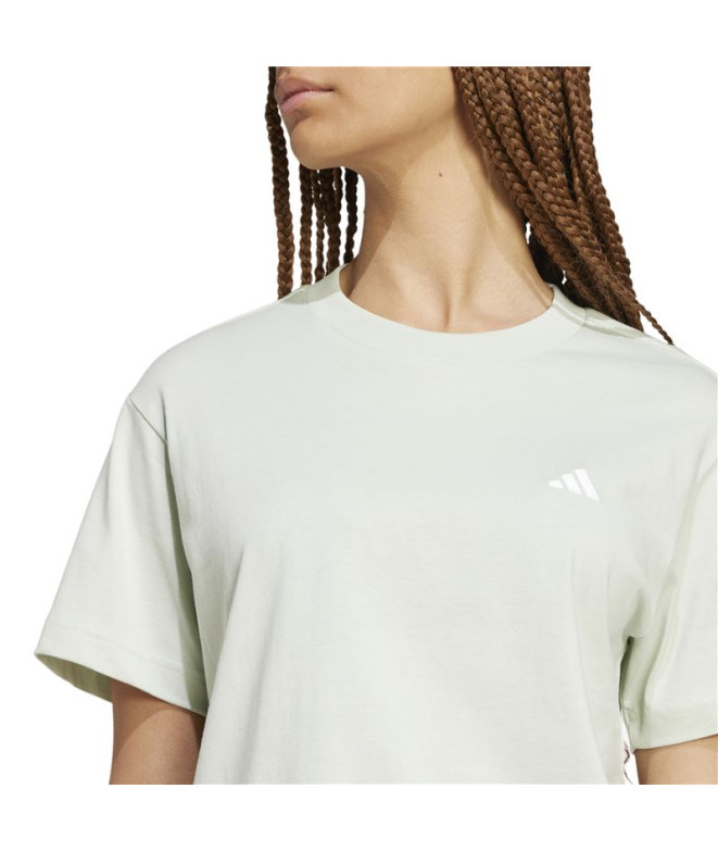 T-shirt adidas Femme Essentials Small Logo Green