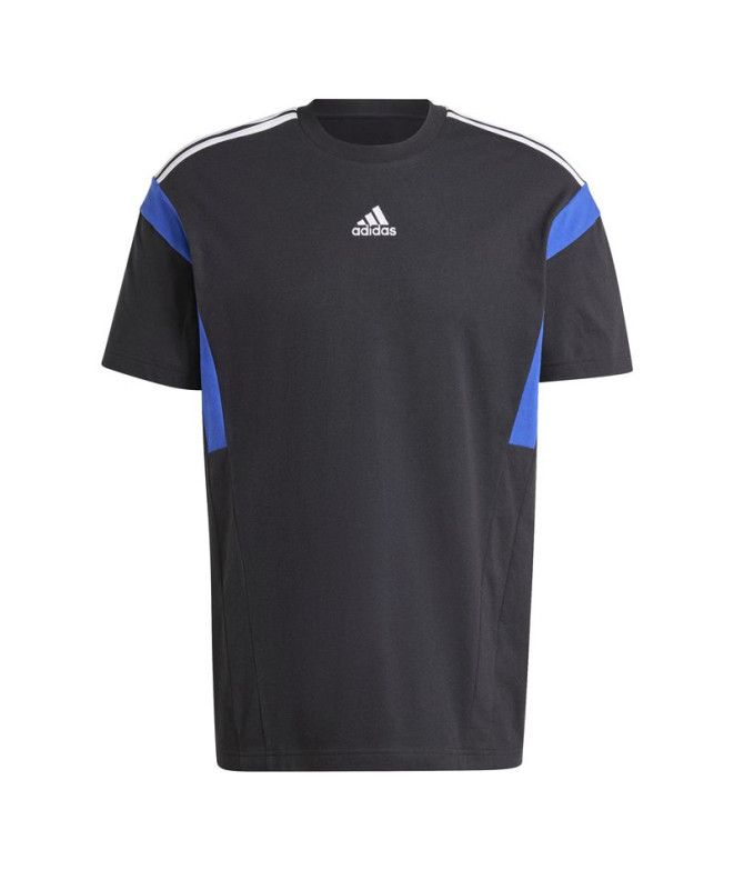 Camiseta adidas Homem Bloco de cores preto/branco