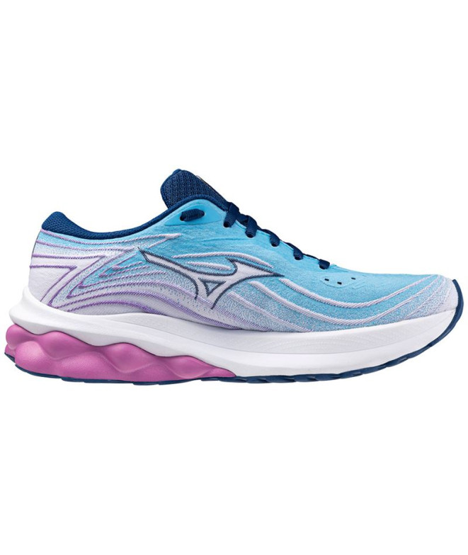 Chaussures Running Mizuno Femme De Wave Skyrise 5 Blue