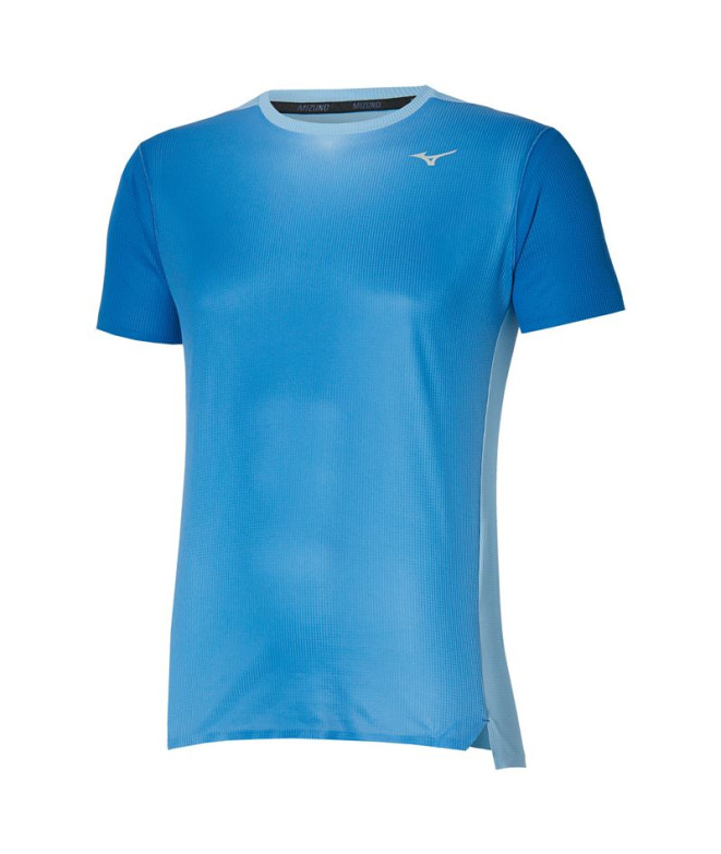 Camiseta Running Mizuno Homem de Aero Blue