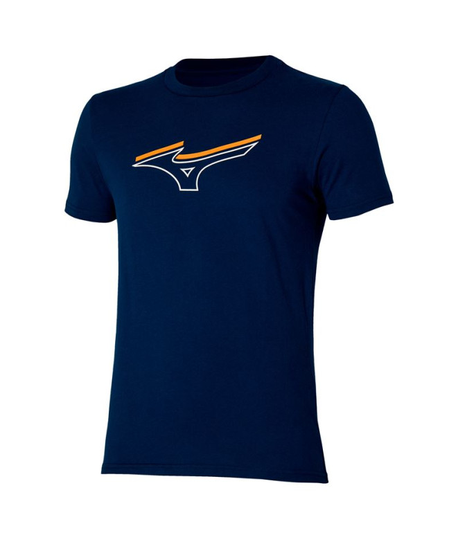 Camiseta Running Mizuno Homem De Atletismo Rb Azul