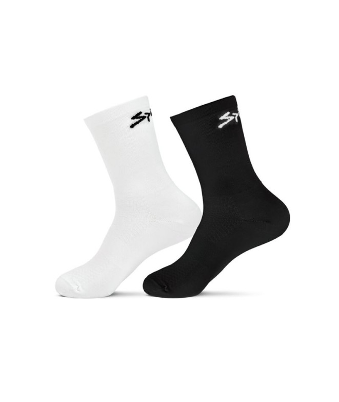 Chaussettes cyclisme Spiuk Pack de Pcs. Anatomique Moyen Blanc - Noir