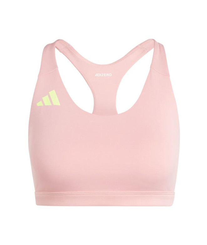 Sutiã esportivo adidas Mulher Adizero Essentials Run Suporte Médio Rosa