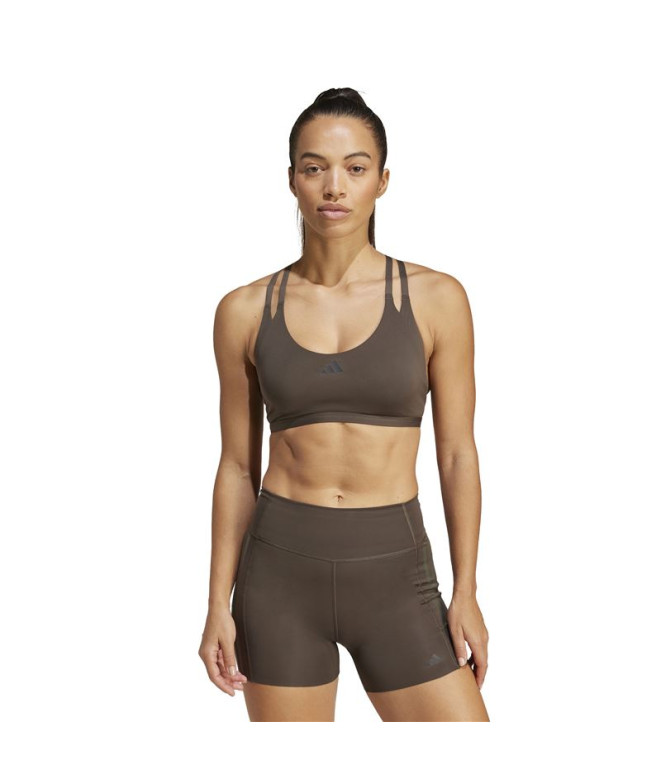 Brassiere de sport adidas Femme Aeroimpact Luxe Light Support Olive Green