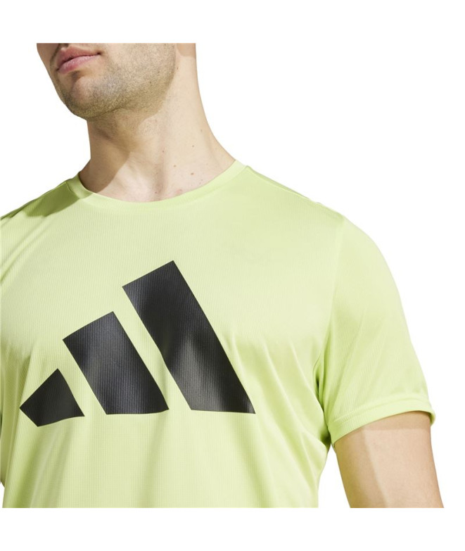Camiseta de Running adidas Run It Hombre Amarillo