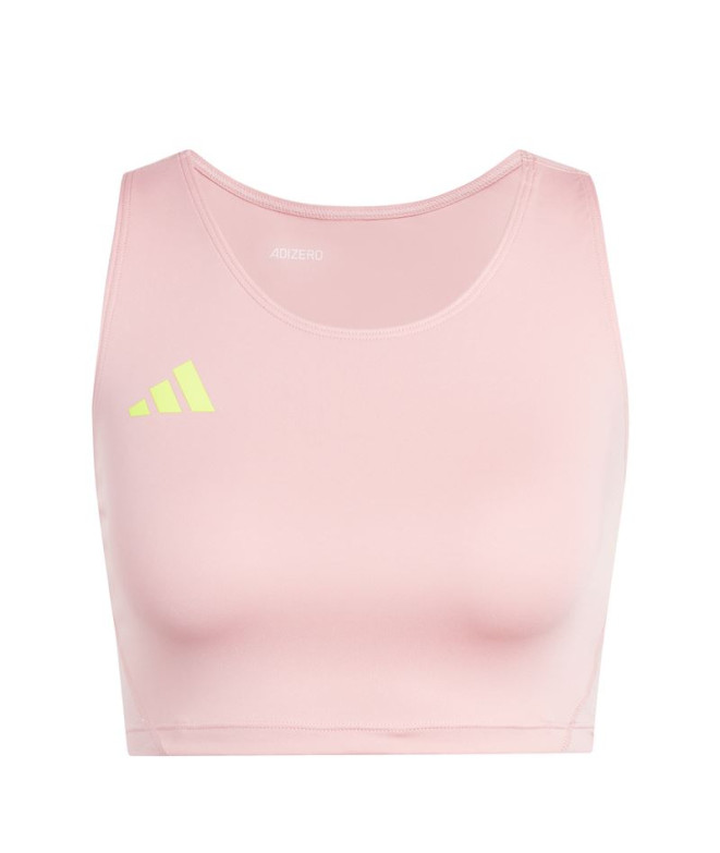 Camiseta Running adidas Running Top Mulher por Adizero Essentials Crop Rosa