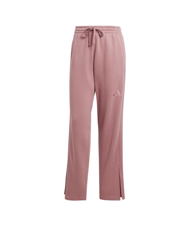 Calça adidas French Terry Mulher All Szn 3 Band Straight Leg Rosa