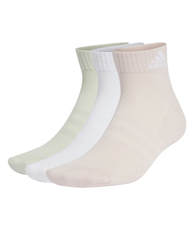 Calcetines adidas Cushioned Sportswear Ankle 3 Pair Pack Infantil Blanco