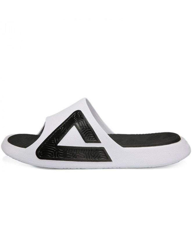 Chanclas de Baloncesto Peak Taichi Slippers Hombre Blanco/Negro