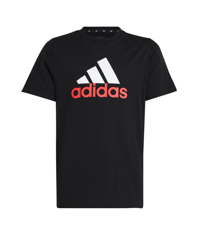 Camiseta adidas Infantil Essentials 2 Coloured Big Logo Cotton Preto