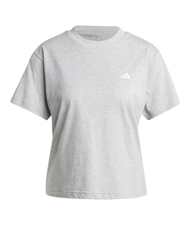 Camiseta adidas Essentials Small Logo Mujer Gris
