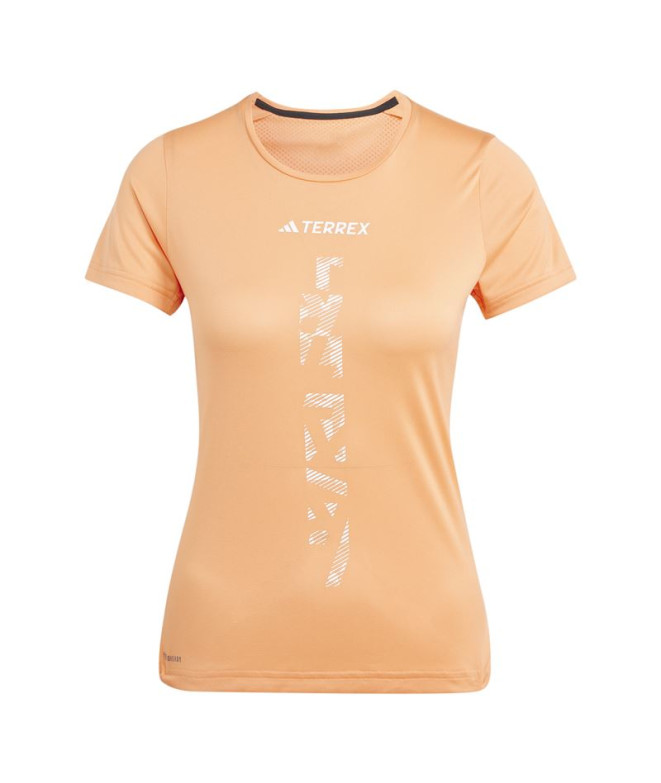Camiseta de Trail adidas Agravic Shirt Mujer Naranja