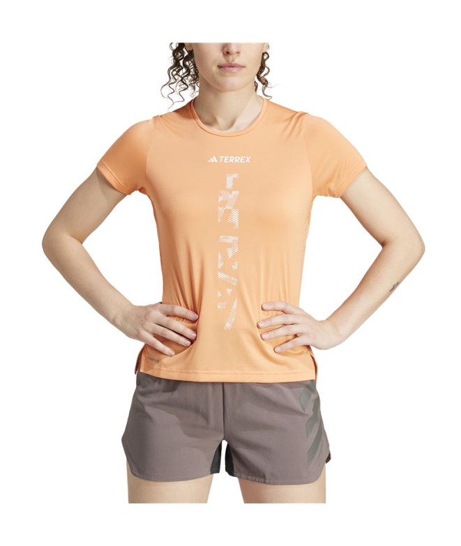 T-shirt Trail adidas Femme by Agravic Shirt Orange