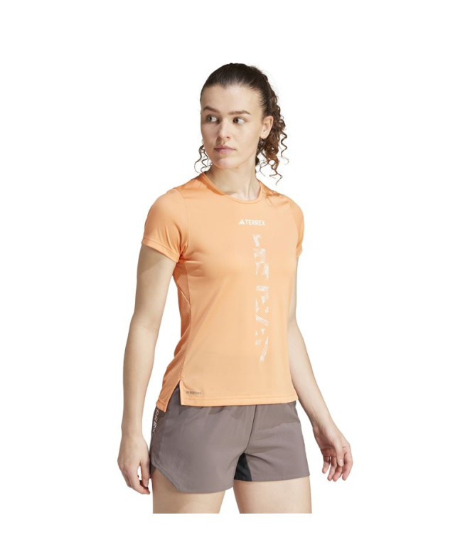 T-shirt Trail adidas Femme by Agravic Shirt Orange