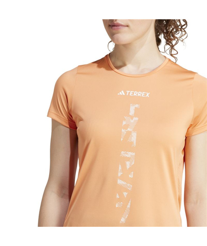 T-shirt Trail adidas Femme by Agravic Shirt Orange
