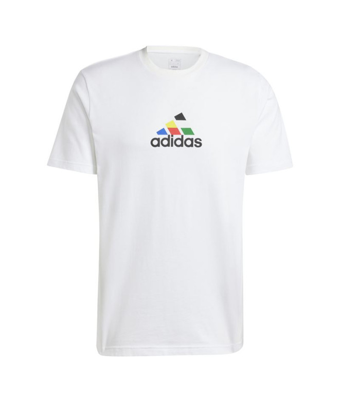 Camiseta adidas Homem Gráfico House Of Tiro Nations Branco