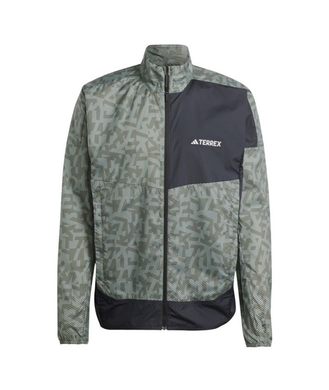 Cortavientos de Trail adidas Terrex Trail Running Wind Hombre Verde